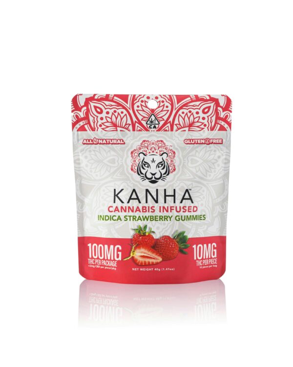 KANHA | Strawberry | Indica | 100mg THC | 10-pack